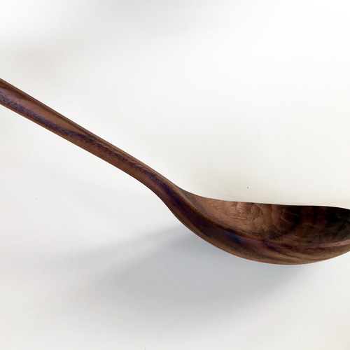 受注制作 ブラックウォルナットの木のレードル おたま 杓子