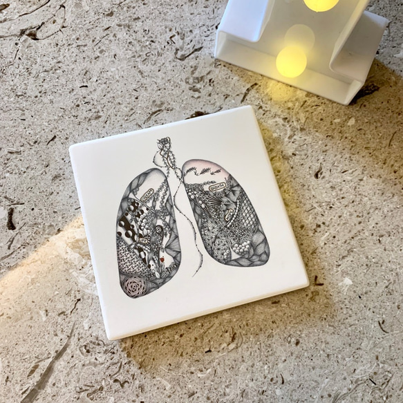 Ceramic Tangles Coaster/ The Lung 1枚目の画像