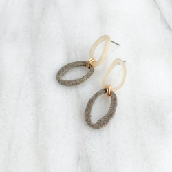 Flocking finish double circle pierces/nohole 第7張的照片