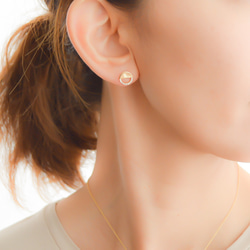 half zirconia pierces Bubble Circle Pierces 第6張的照片