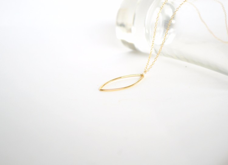 【送料無料】14kgf Marquis Necklace