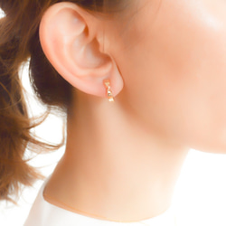 【送料無料】Twist texture Hoop Earrings (ねじばね式） 1枚目の画像