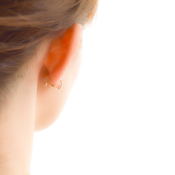 【送料無料】Twist texture Hoop Earrings (ねじばね式） 3枚目の画像