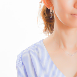 double vertical leaf pierces/earrings 第3張的照片