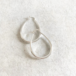 sv925 rounded triangle hoop pierce 2枚目の画像