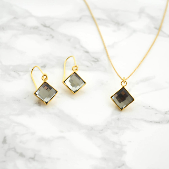 【送料無料】母の日 Swarovski(BlackDiamond ) Set2点セット 2枚目の画像