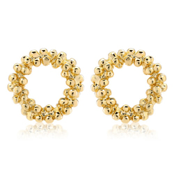 【送料無料】TVCM起用♪Bubble circle pierces/ Earrings（gold) 2枚目の画像