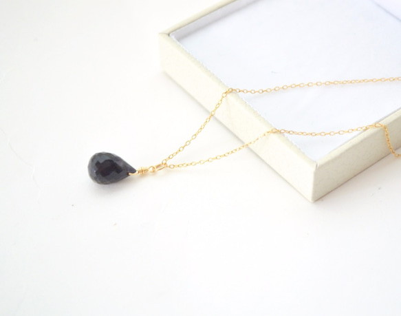 Iolite Drop Necklace 14KGF 第2張的照片