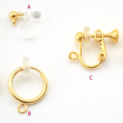 【送料無料】crystal(Golden Shadow) Pierces/Earrings 3枚目の画像