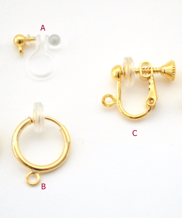 【送料無料】crystal(Golden Shadow) Pierces/Earrings 3枚目の画像
