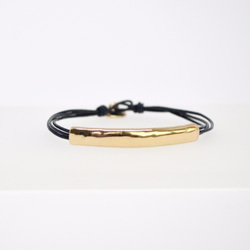 Metal Leather Bracelet(DarkNavy) 2枚目の画像