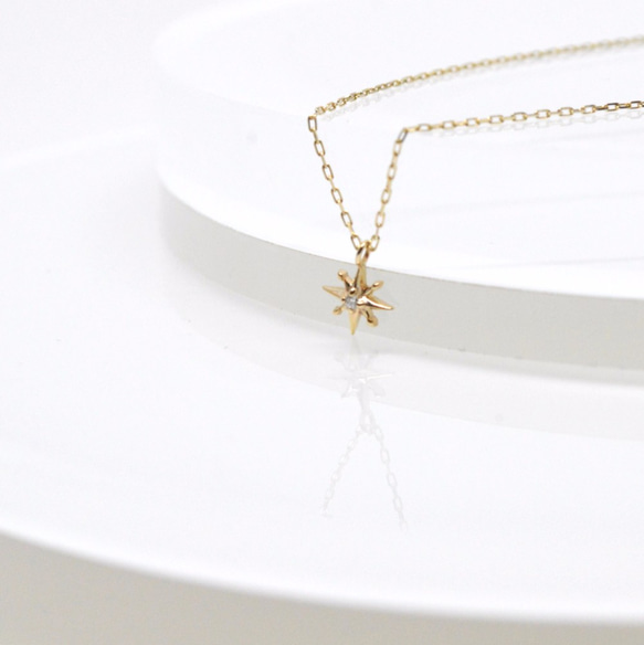 【送料無料】K10 SunMotif Necklace 1枚目の画像