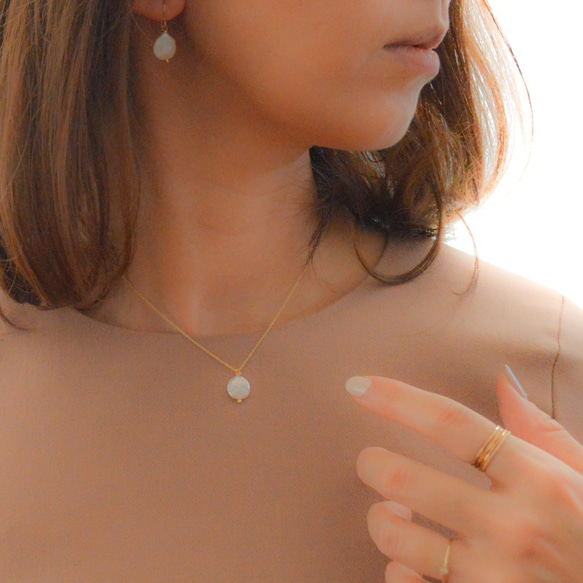 Baroque Coin Pearl Necklace 第5張的照片