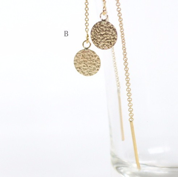 14kgf metal plate Short Necklace 第5張的照片