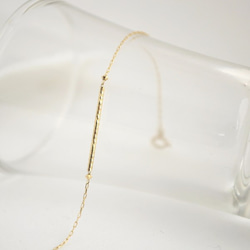 【送料無料】K10 Cut bar Necklace 3枚目の画像