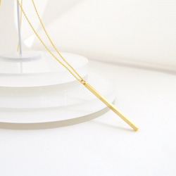 【送料無料】Long Bar Necklace(Gold) 1枚目の画像