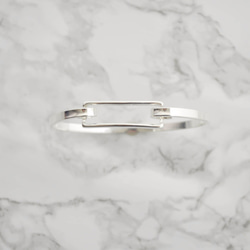 Rectangle Silver Bangle 第4張的照片