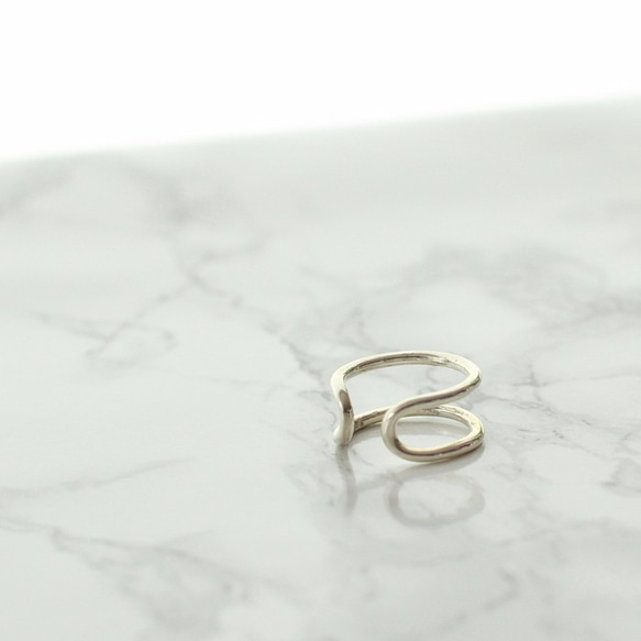 Silver double Line Ring 第2張的照片