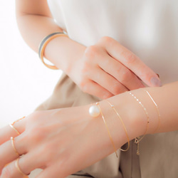 【送料無料】K10 Design Cut Chain Bracelet 4枚目の画像