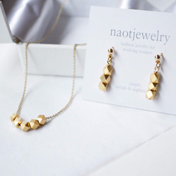 Cut Silver Beads Set（matte gold) 第3張的照片