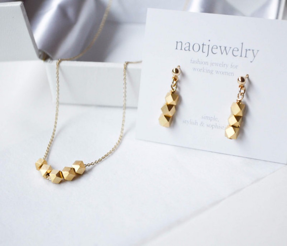 Cut Silver Beads Set（matte gold) 第3張的照片