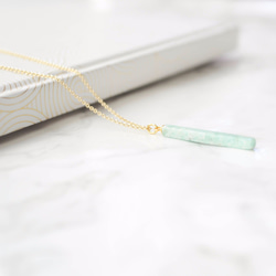 期間限定販売14kgf Amazonite Bar Necklace 第2張的照片