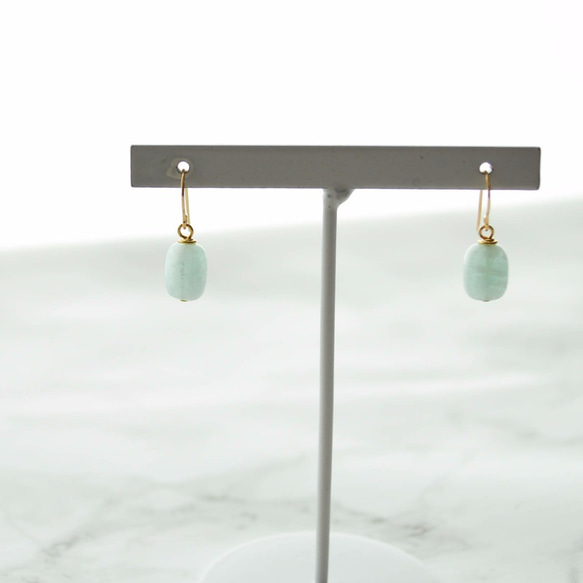 期間限定販売14kgf Amazonite Pierce 第6張的照片