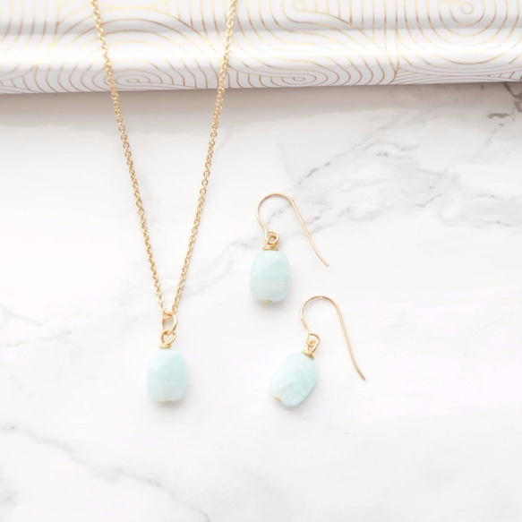 期間限定販売14kgf Amazonite Necklace 第3張的照片