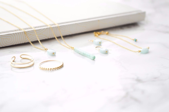 期間限定販売14kgf Amazonite Necklace 第6張的照片