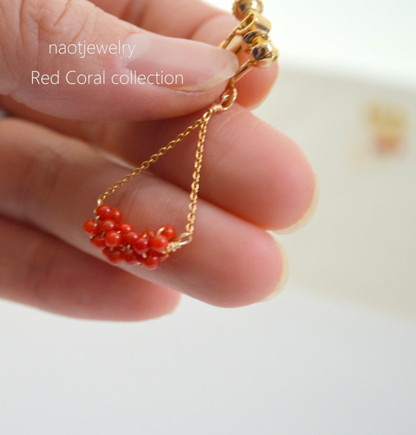 Red Coral Earring 4枚目の画像