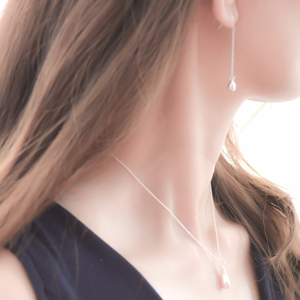 【送料無料】Silver925 Teardrop Necklace 6枚目の画像