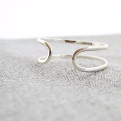 Silver double Line Bangle 第2張的照片