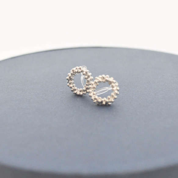 【送料無料】Bubble circle pierces/ Earrings（Silver) 10枚目の画像