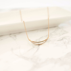 【送料無料】14kgf Bow Shape Necklace 4枚目の画像