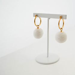 【期間限定】Cottoncode (white) Pierces/Earrings 第2張的照片