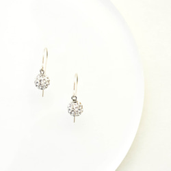 【送料無料】Crystal glass Ball  Pierces/Earrings 1枚目の画像