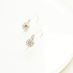 【送料無料】Crystal glass Ball  Pierces/Earrings 2枚目の画像