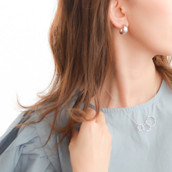 Tsuchime Metal Hoop criptype Earrings(silver)(gold) 第4張的照片