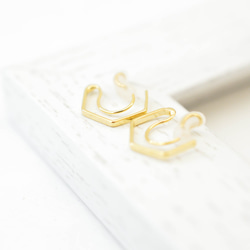 Pentagon Hoop Earrings 第4張的照片