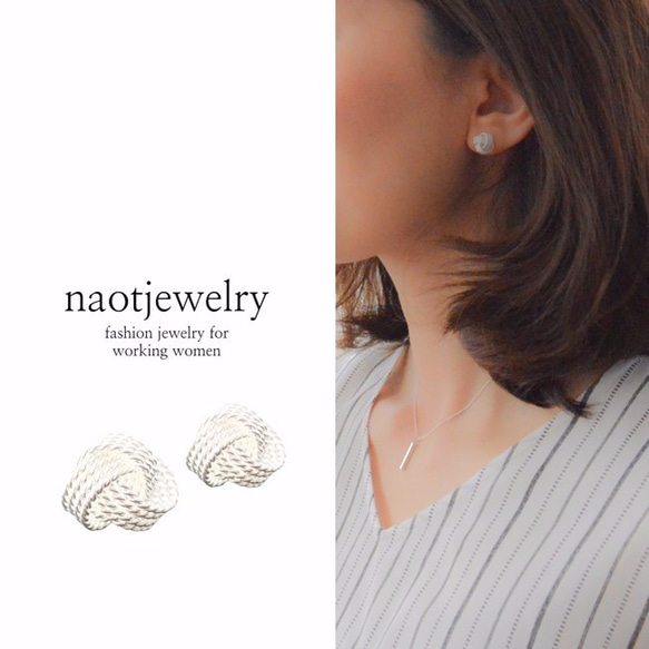 [8d-1]#企画専用ページ Twist Silver Earrings/樹脂ﾉﾝﾎｰﾙ 5枚目の画像