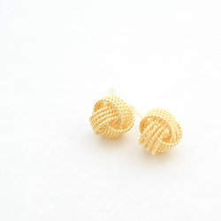 [8d-2]#企画専用ページ Twist Gold Earrings/樹脂ﾉﾝﾎｰﾙ） 2枚目の画像