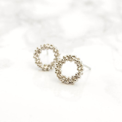 [8d-7]#企画専用ページ　Bubble circle Earrings（Silver) 1枚目の画像