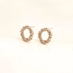 [8d-7]#企画専用ページ　Bubble circle Earrings（Silver) 6枚目の画像