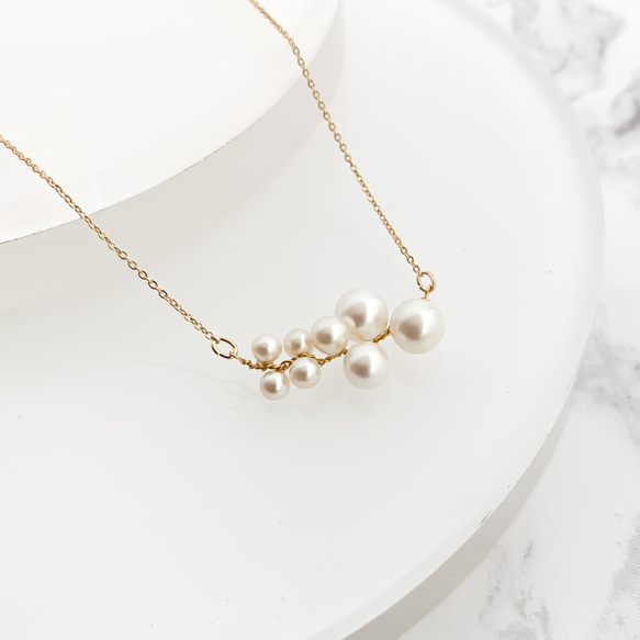 Wire Pearl Necklace 第4張的照片