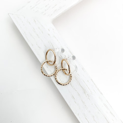 Double Ring Pierce gold n456 第8張的照片