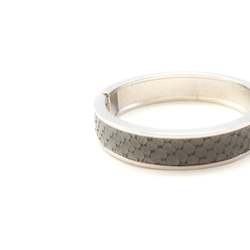 Leather Bangle (Gray×Silver) 第1張的照片