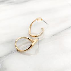 【送料無料】kainari hoop pierces n524 9枚目の画像