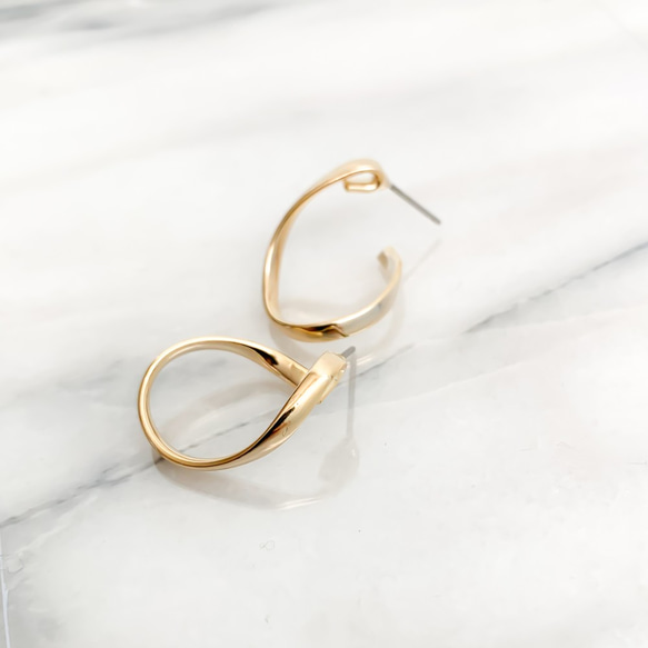 【送料無料】kainari hoop pierces n524 9枚目の画像