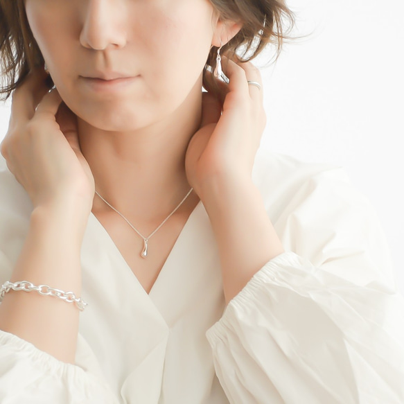 Teardrop sv925 pierces/earrings 第6張的照片