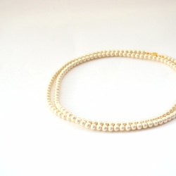 Long Cotton Pearl Necklace 3枚目の画像